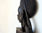 Hand Carved Wood Art Large African Hair Comb Pick