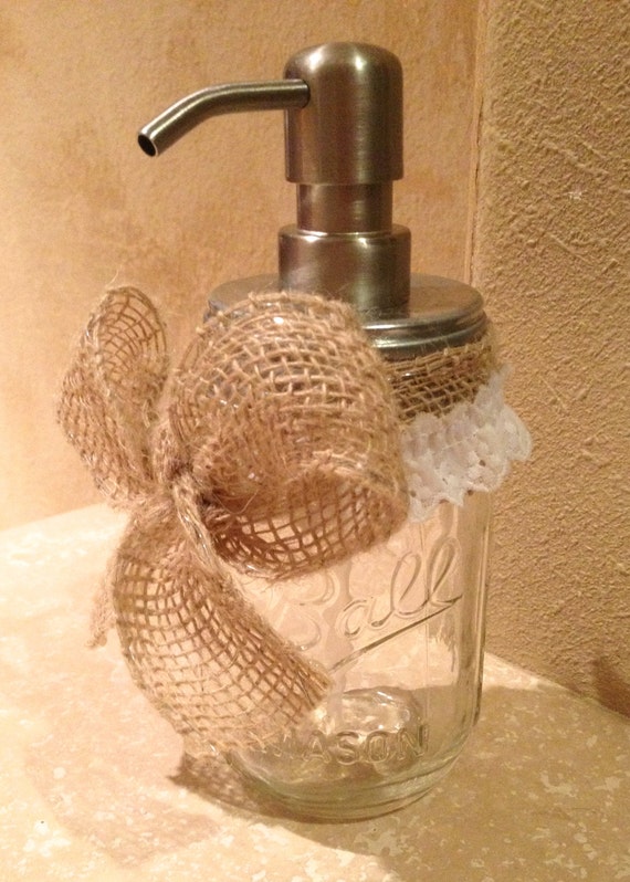 Items similar to Mason Jar Soap Dispenser on Etsy