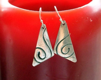 Fine Silver Dangle Earrings: classy and modern