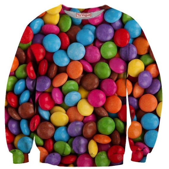 Smarties Candy Sweatshirt - Special 3D Sublimation Printing Technique ...