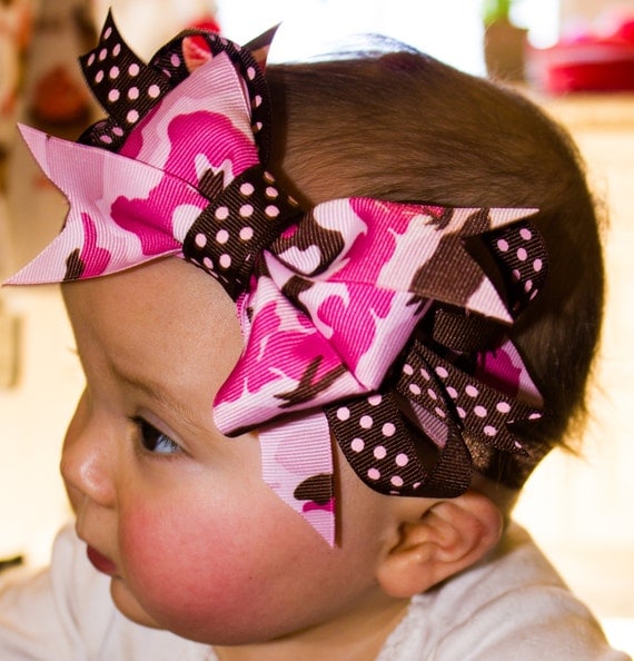 Items Similar Pink Camo Bow Headband Baby Items Similar Pink Camo Bow Headband Baby