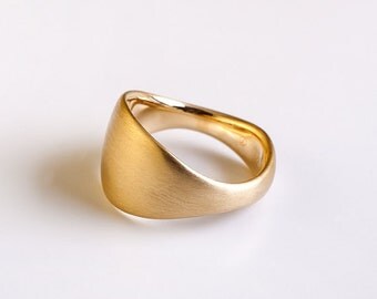 wide gold wedding ring finger