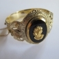 Vintage Whiting and Davis Epic Boho Cameo Bracelet Cuff