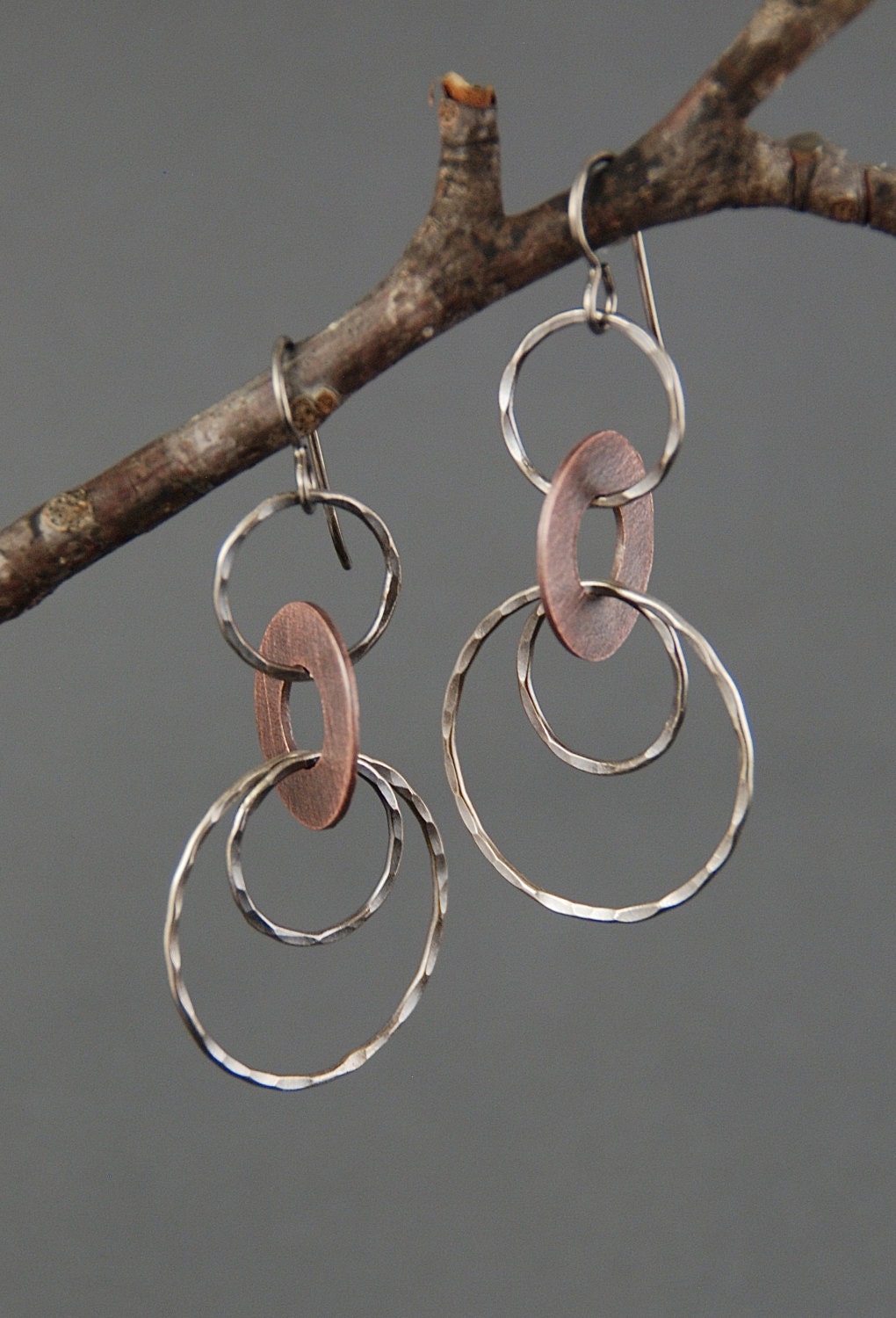 Mixed Metal Hoops by MaggieJJewelry on Etsy