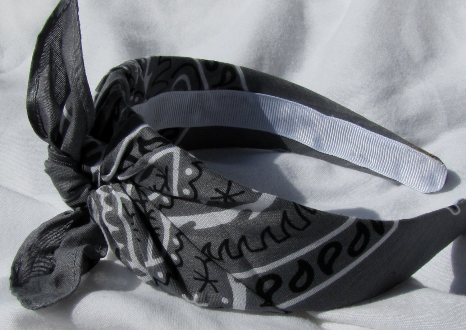 Bandana Knot Headband GREY