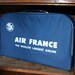 VINTAGE Air France brand soft vinyl sided BLUE small suitcase with FREE shipping