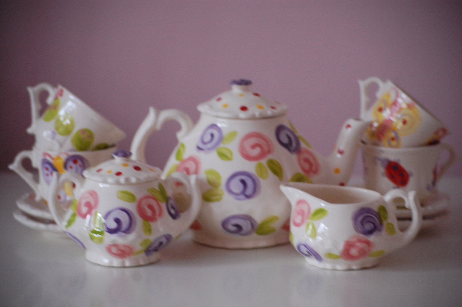 Garden Party Tea Set Personalized Little Girl's Tea Set