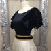 1930s black silk blouse Vintage ruffled blouse 30s film noir Old Hollywood gothic steampunk Size medium