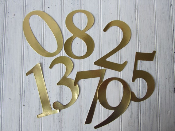 Gold Number Stickers Wedding Table Numbers by GreenRidgeDesigns