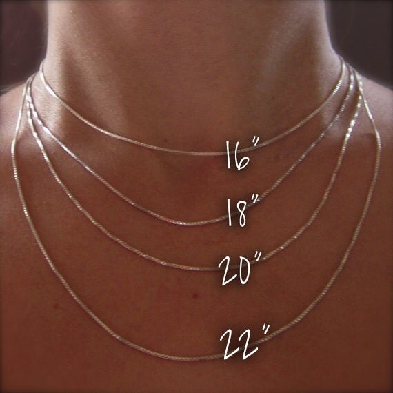 16 Inch Sterling Silver Box Chain By BethMillnerJewelry On Etsy