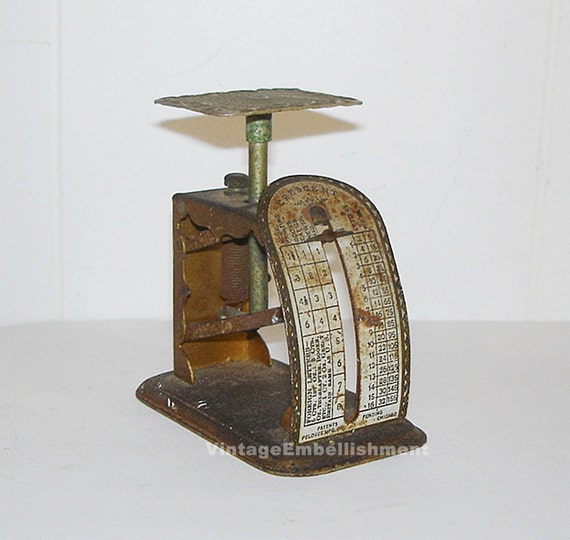Antique Metal Postal Scale Pelouze Mfg. by VintageEmbellishment