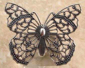 Filigree Butterfly, Antique Silver, Trinity Brass AS287