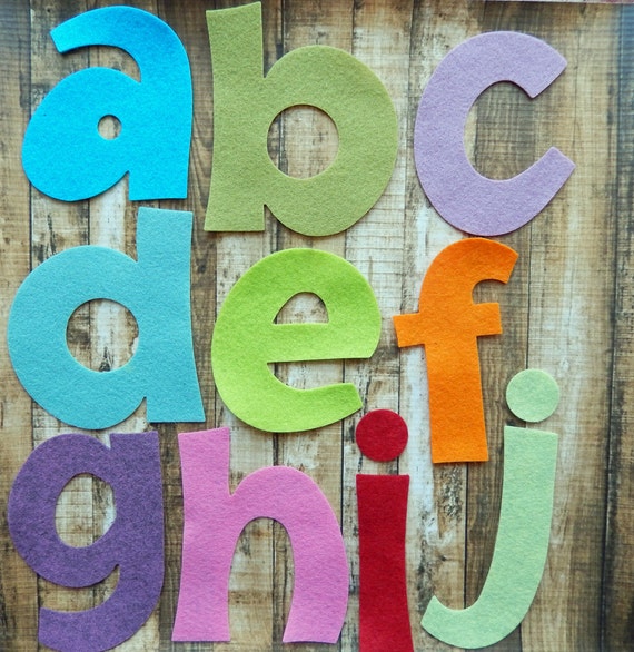 Wool Felt Alphabet Set 4 Tall LOWER CASE Great for