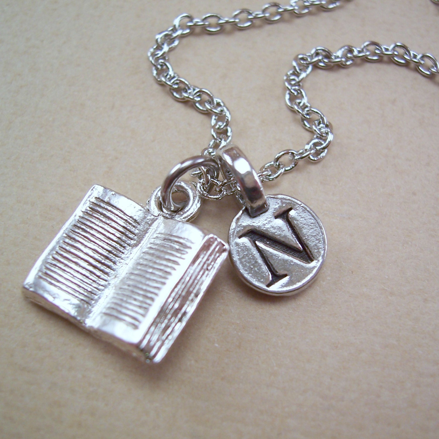 Personalized Book Charm Necklace Personalized by FiftyEighteen