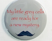 Funny Gift, Funny Poirot Mustache Fridge Magnet for the Mystery Book Lover Funny Gift, Funny Poirot Mustache Fridge Magnet for the Mystery Book Lover