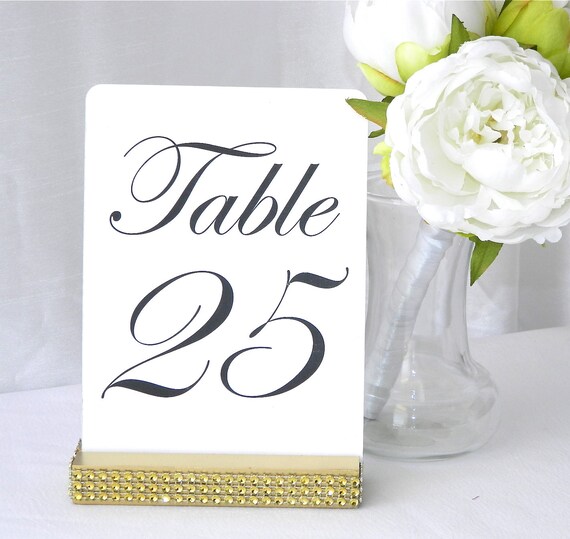 5 Inch Gold Wood Wedding Sign Holder/Table Number Holders