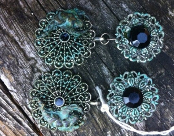 Steampunk Victorian Art Deco Five Eighths Gauge Plug Earrings by TinkersDaughter2015 steampunk buy now online
