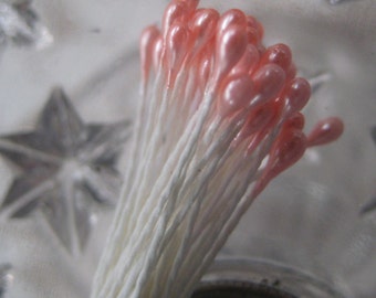 Millinery Flower Stamen Germany 36 Stems 72 Tips Light Pink MNG 246 LP