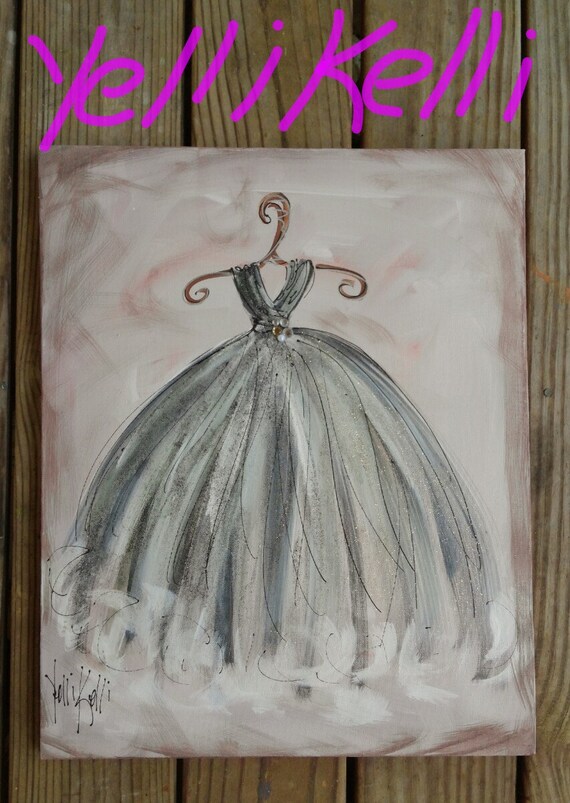 Formal Dress Original Canvas Painting Made To Order