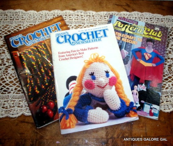 Items similar to Annies Pattern Club, Crochet Newsletter, Set of 3 ...