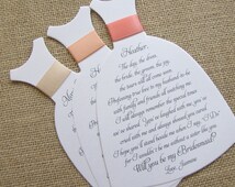 wedding dress shaped card