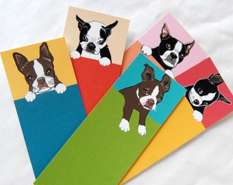 Boston Terrier Bookmarks - Eco-friendly Set of 5