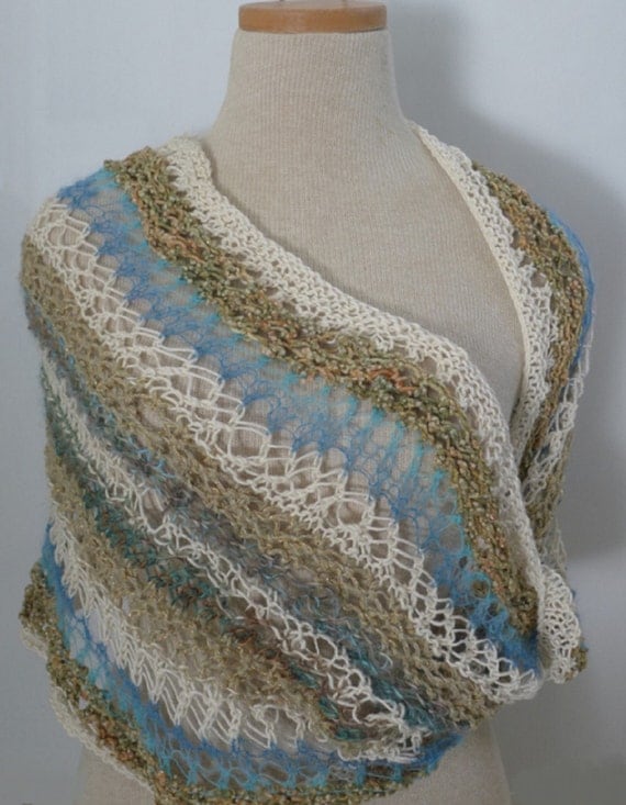 Knitted Womens Mobius Shawl Wrap/ Rodarte Inspired / by Dreamfiber