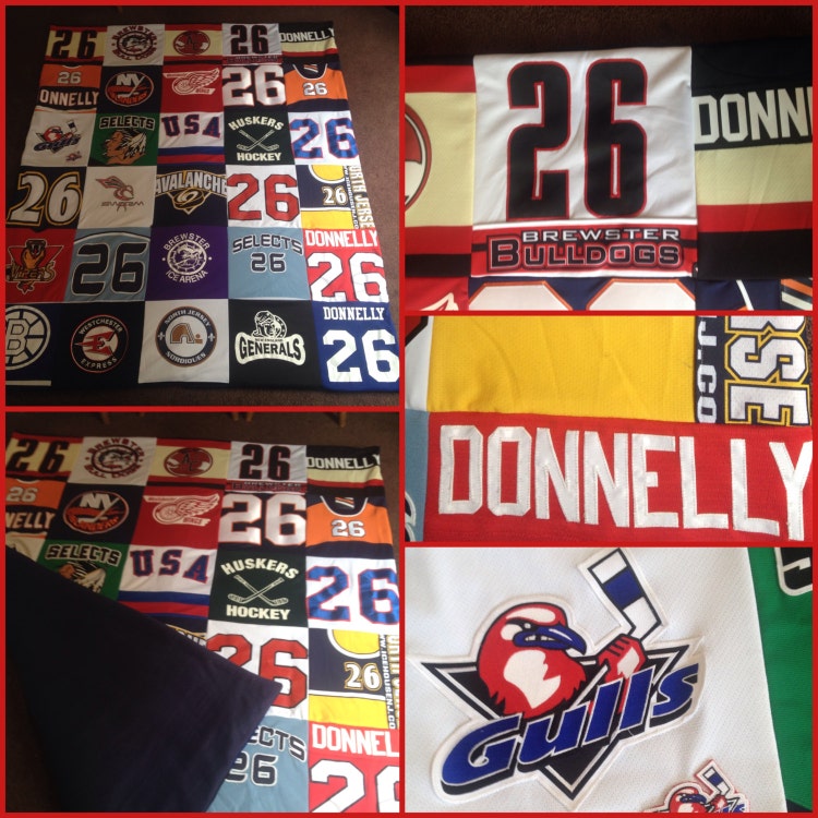 Sports Themed Jersey Memory Blanket Quilt Made to by KristaLawhon