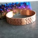 Reserved - Dark Red Chevron Cuff Bracelet Rustic Patina Textured Copper Tribal Graphic Unisex Mens Jewellery