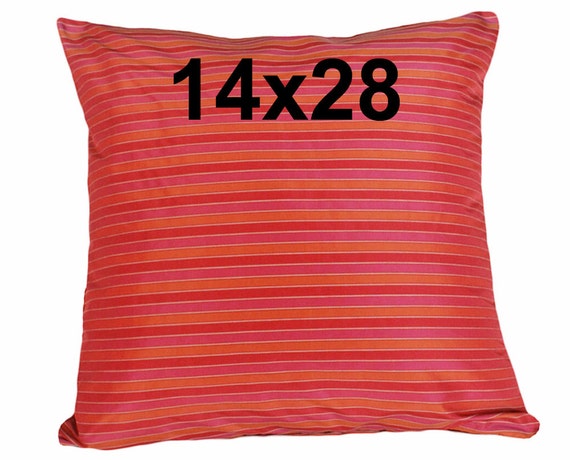 Long Sofa Pillows Unique Red Pillow Pink Red by PillowThrowDecor