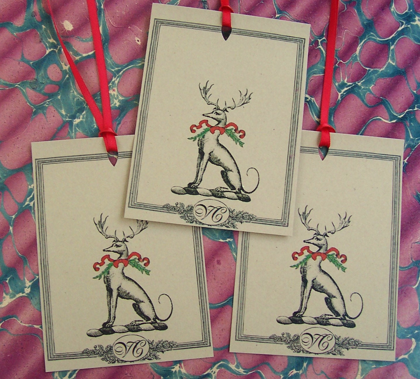 personalized christmas gift tags greyhound with antlers stag personalized christmas gift tags greyhound with antlers stag