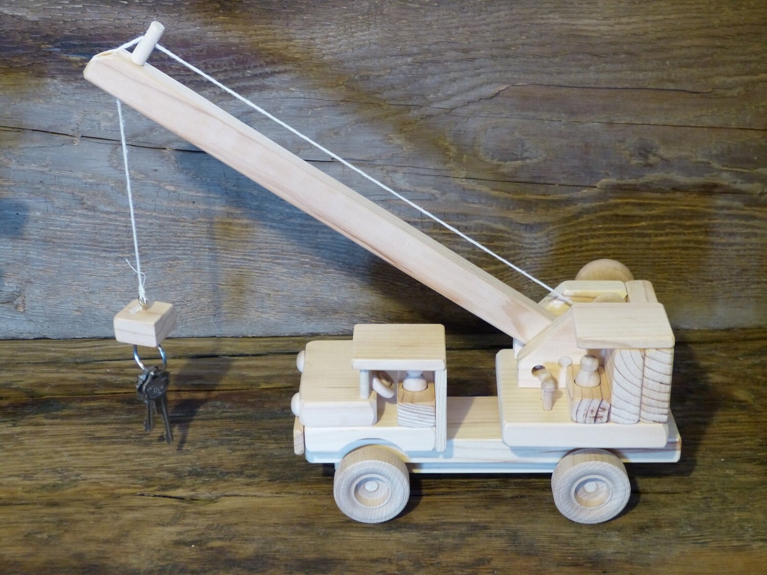 Handmade Wood Toy Junk Yard Crane Wooden Toys fun craft