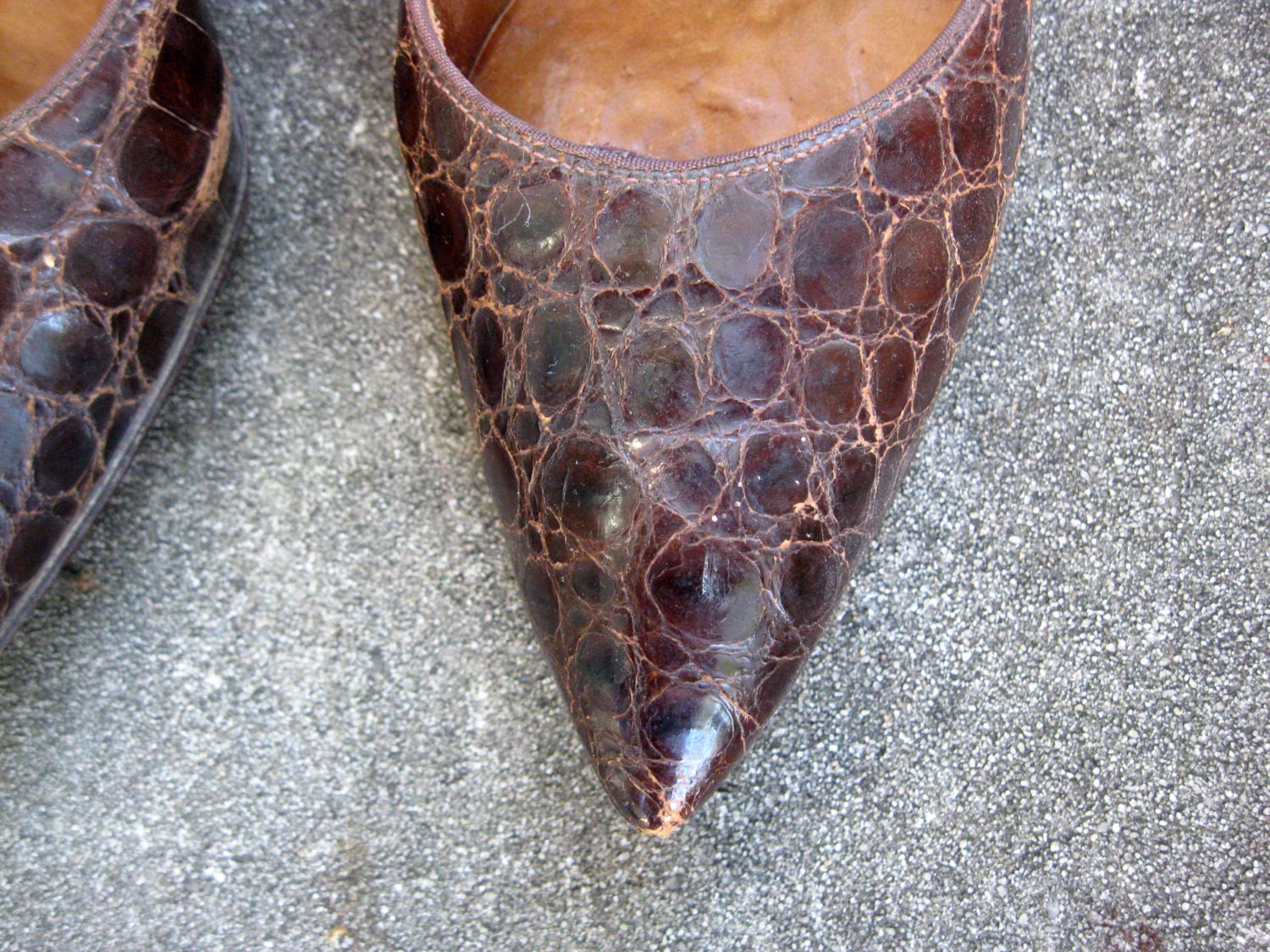 alligator skin pumps