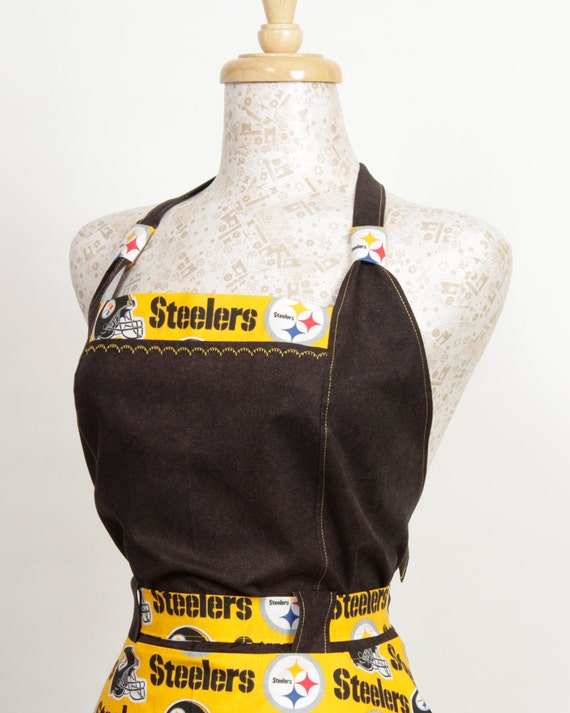 Team Apron NFL football Pittsburgh Steelers Black and Gold
