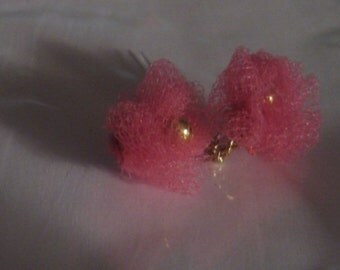 Vintage Mod Barbie Romantic Ruffles REPRODUCTION Earrings