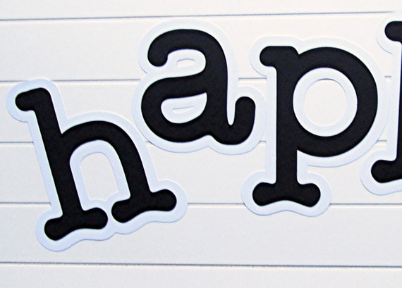 happy birthday letters black with white 4