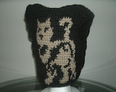 Cat Graphic Hat with Question Mark Tail
