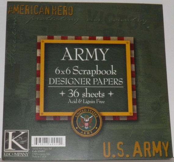 Army Scrapbook Paper by CountryHodgePodge on Etsy