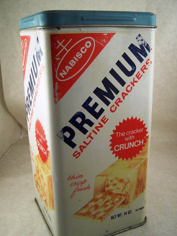 Premium Saltine Cracker Metal Box 1969 Nabisco by MargaretsPlace