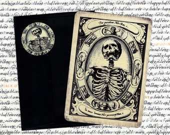 Halloween Cards Gothic Skeleton Vintage Style