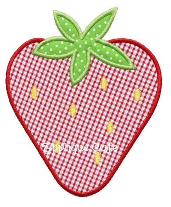 297 Strawberry Machine Embroidery Applique Design