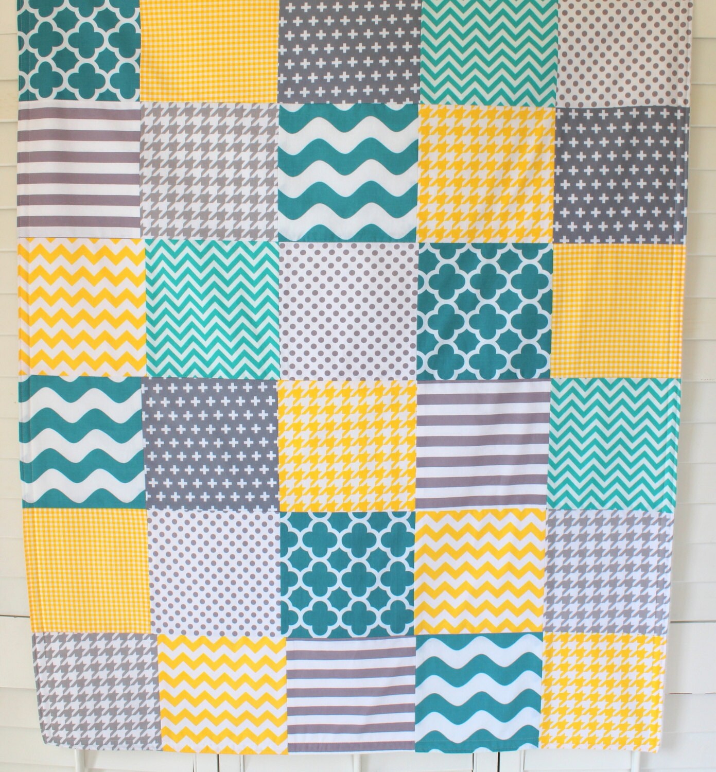 Baby Blanket Unisex Patchwork Baby Blanket Boy by theredpistachio