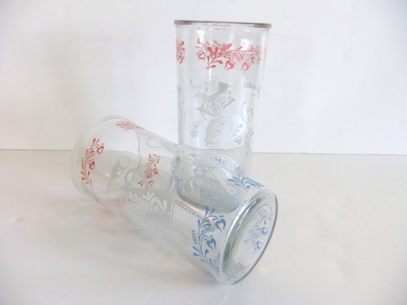 Vintage Jelly Jar Drinking Glasses