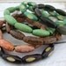 Rainforest Bangle Bracelet set, Bohemian Boho, Bamboo, stack bracelets