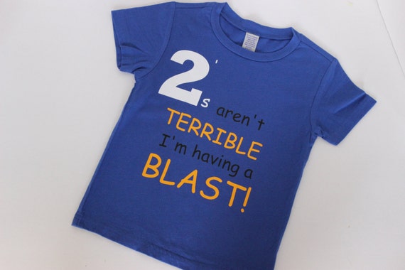 Boys Shirt Terrible Two's T Shirt Boys by SimplyCasualKids on Etsy