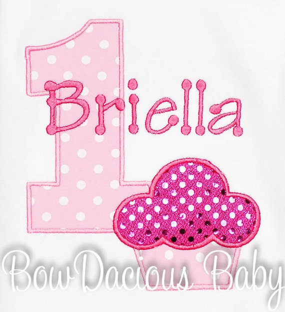 Cupcake Birthday Shirt, Girls Birthday Shirt, Boys Birthday, Monogrammed, Girls Birthday Shirt, Sizes 3m to 12yrs,Gift Il_570xn