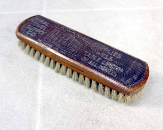 Vintage Shoe Shine Brush / Antique Horse Hair Brush / Advertising ...