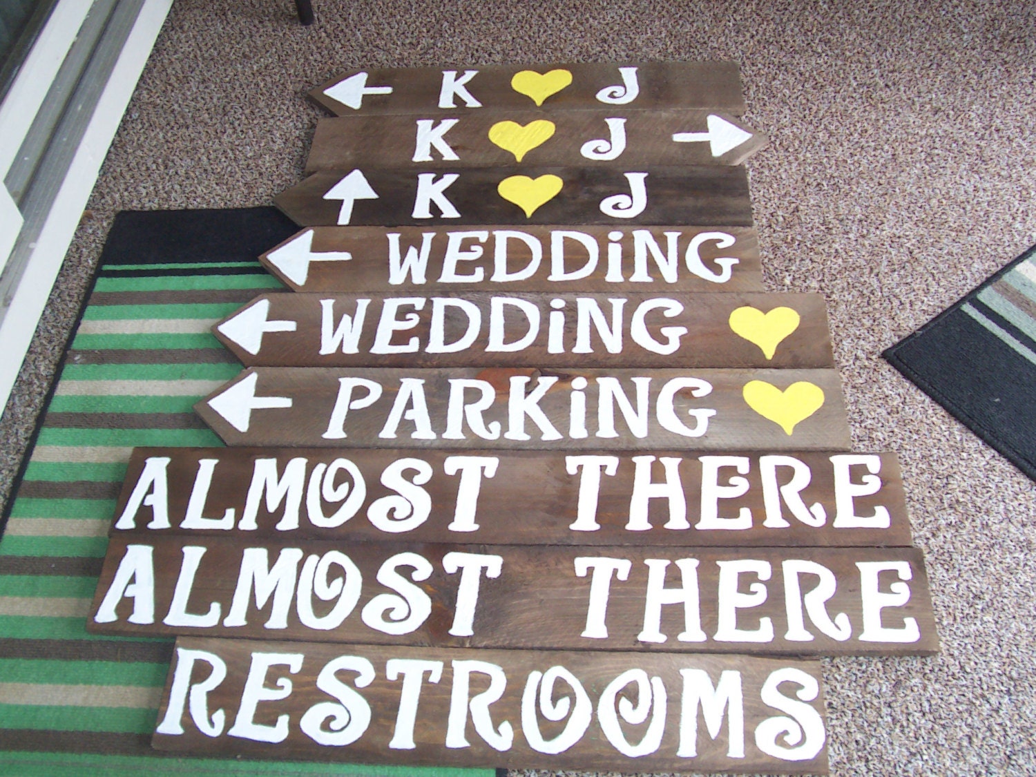 Welcome reception signs rustic wedding  back