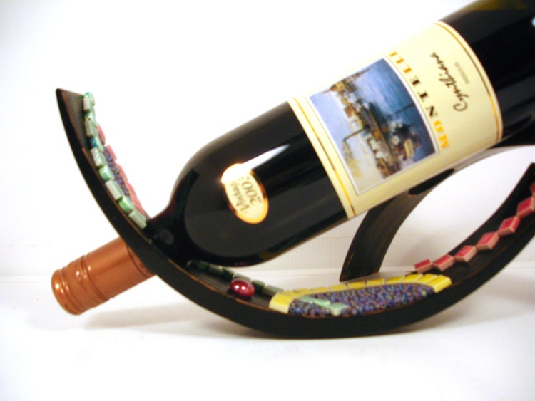 Gift for him or her...Wine bottle holder romantic by JillsJoy