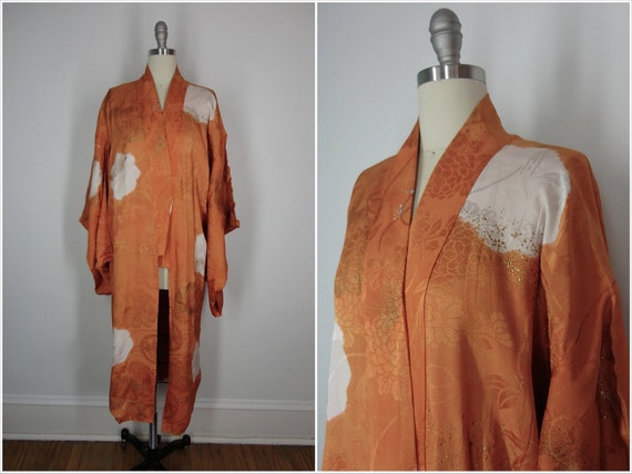 Vintage Silk Kimono / 1920s / Juban Nagajuban / Art Deco